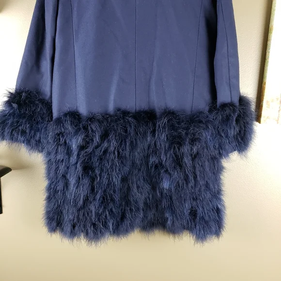 Club Monaco wool blend feather coat small
